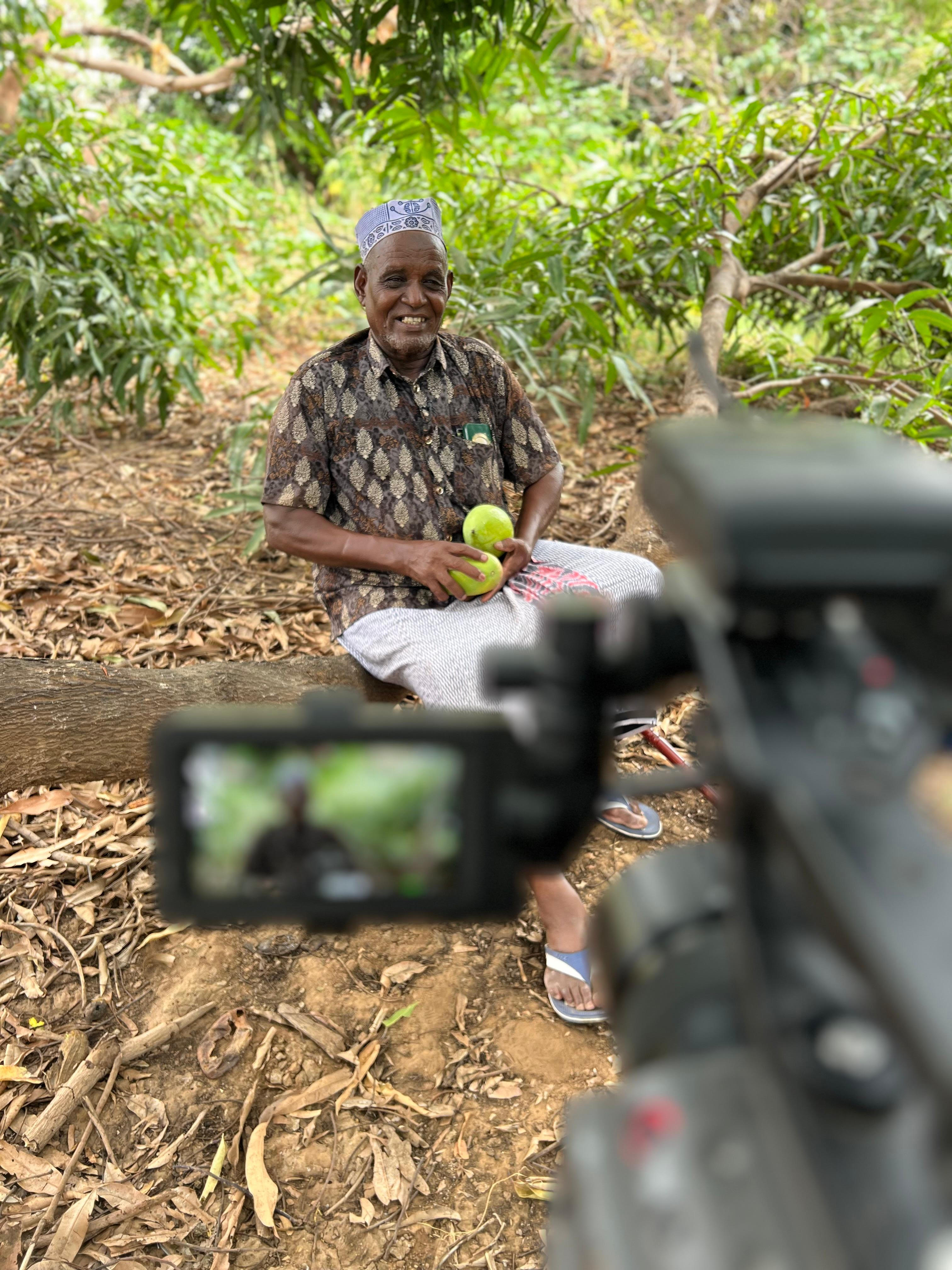Mzee Siat Omar at his Alole Farm in Garissa