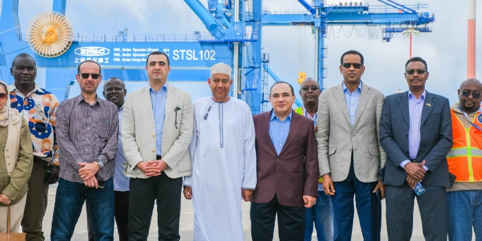 A delegation of business leaders who visited Port of Lamu. Photo by Lamu County Government.