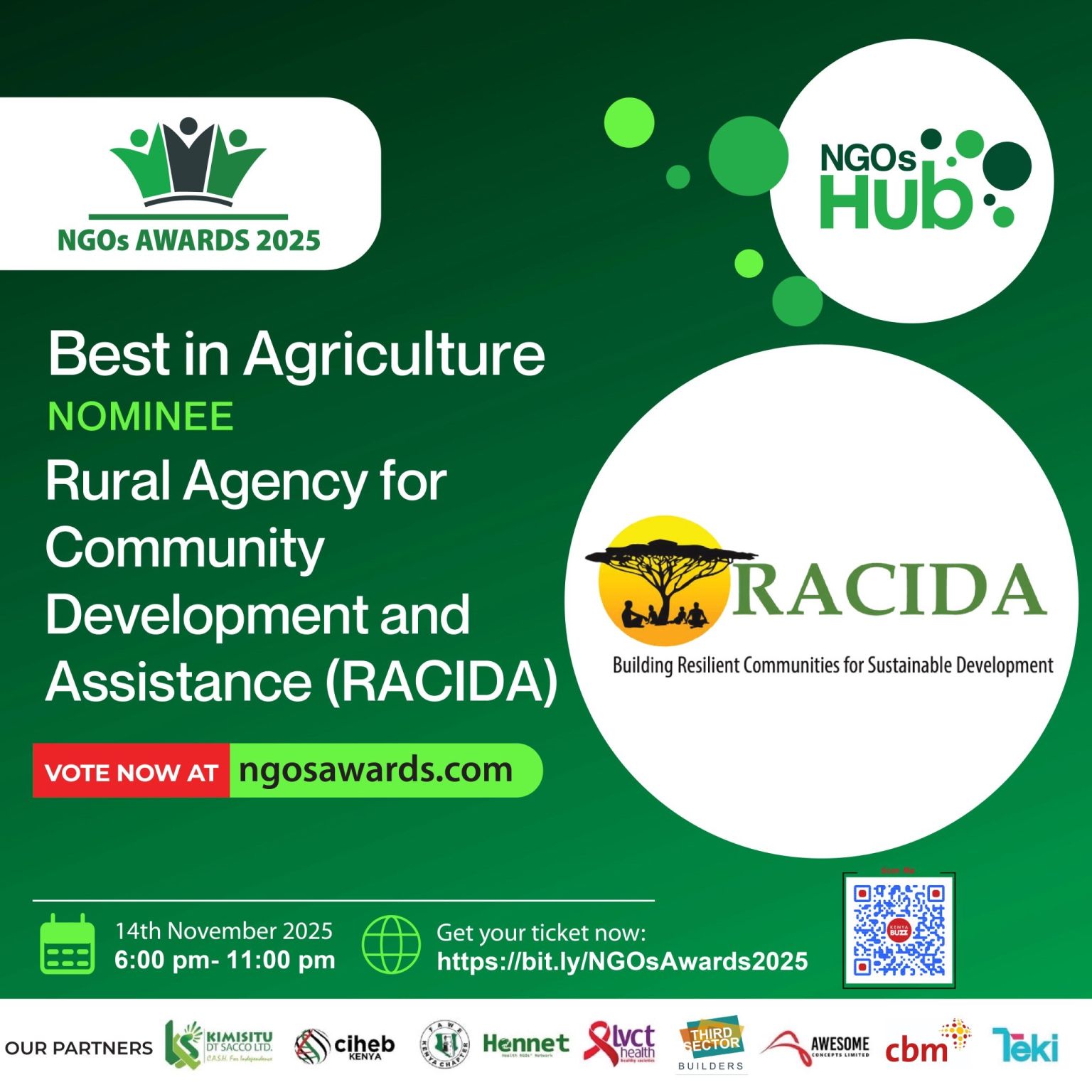 RACIDA Seeks Public Votes After Nomination for Best in Agriculture NGO 2025