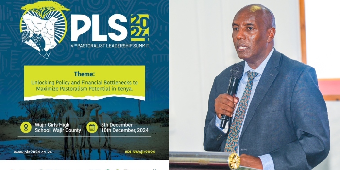 A side-to-side image of the official poster for the Pastoralists Leadership Summit and PS Kello Harsama.